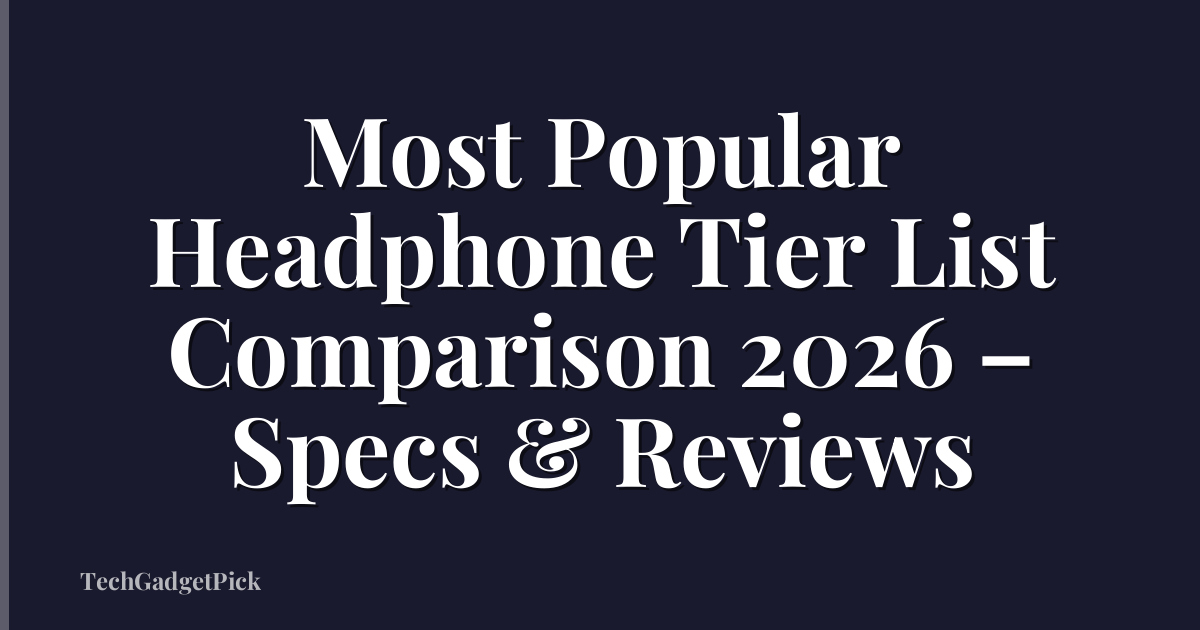 Most Popular Headphone Tier List Comparison 2026 – Specs & Reviews