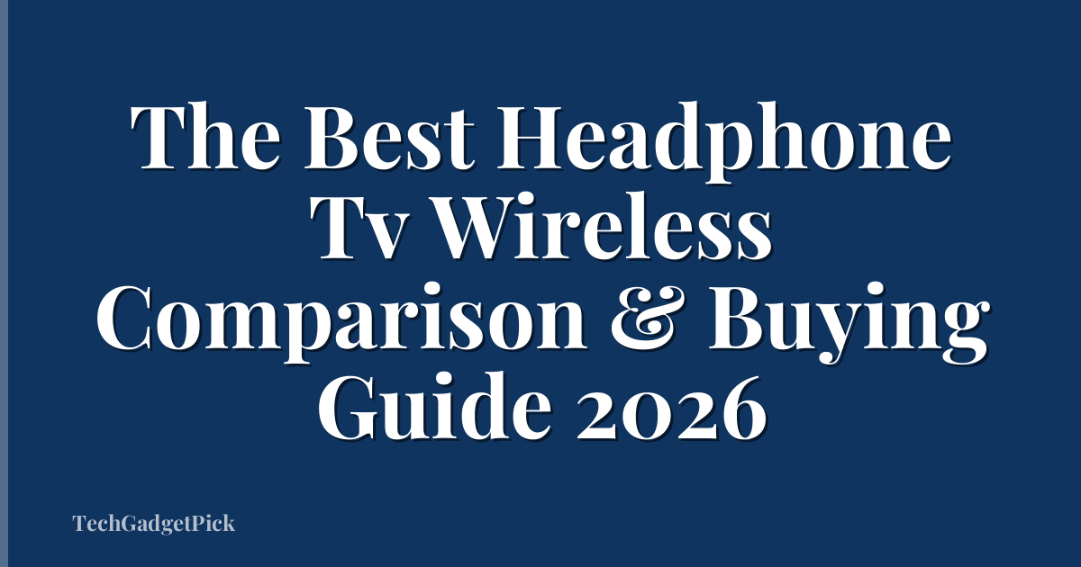 The Best Headphone Tv Wireless Comparison & Buying Guide 2026