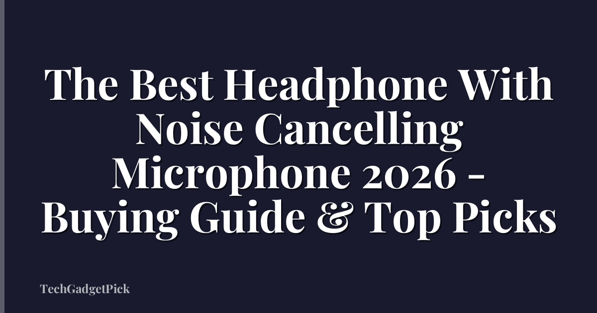 The Best Headphone With Noise Cancelling Microphone 2026 - Buying Guide & Top Picks