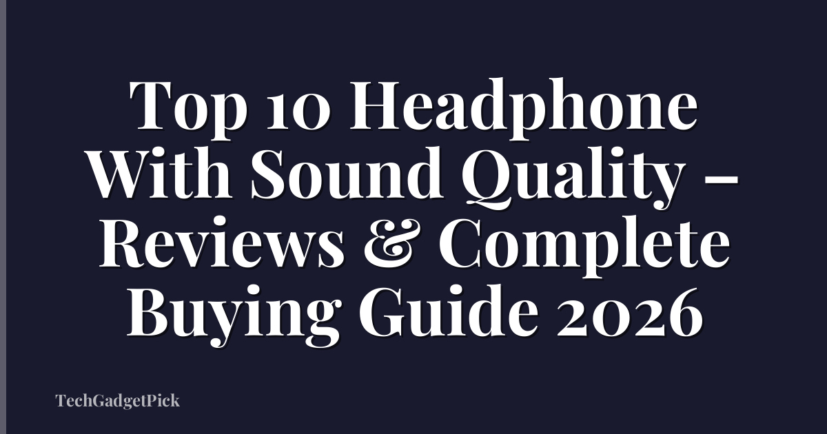 Top 10 Headphone With Sound Quality – Reviews & Complete Buying Guide 2026