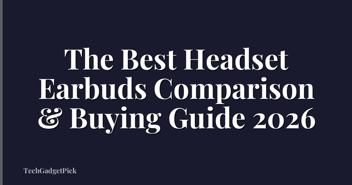 The Best Headset Earbuds Comparison & Buying Guide 2026