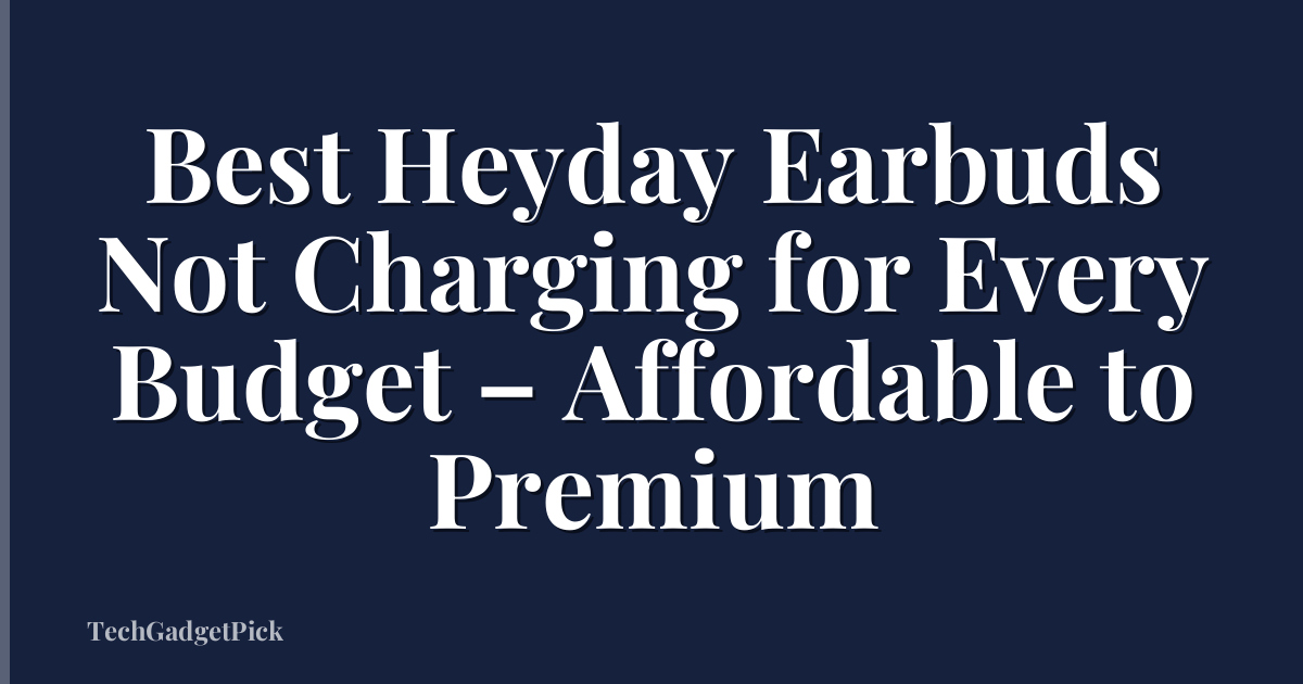 Best Heyday Earbuds Not Charging for Every Budget – Affordable to Premium
