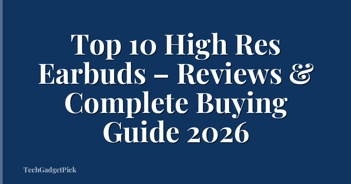 Top 10 High Res Earbuds – Reviews & Complete Buying Guide 2026