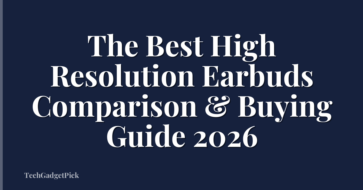The Best High Resolution Earbuds Comparison & Buying Guide 2026
