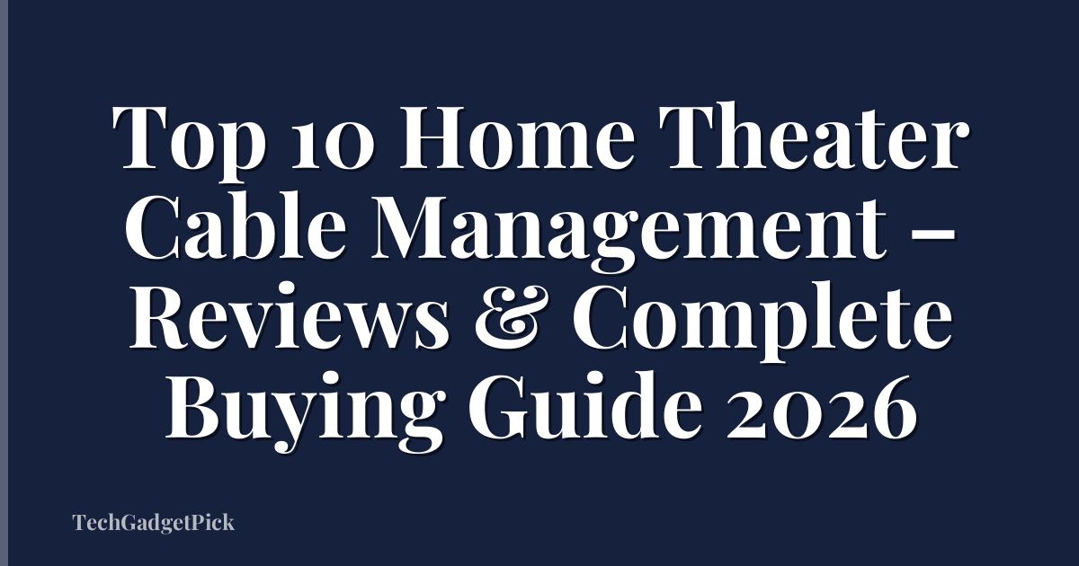 Top 10 Home Theater Cable Management – Reviews & Complete Buying Guide 2026