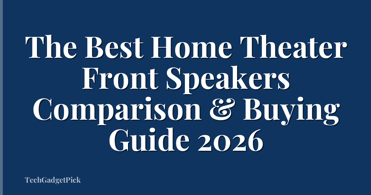 The Best Home Theater Front Speakers Comparison & Buying Guide 2026