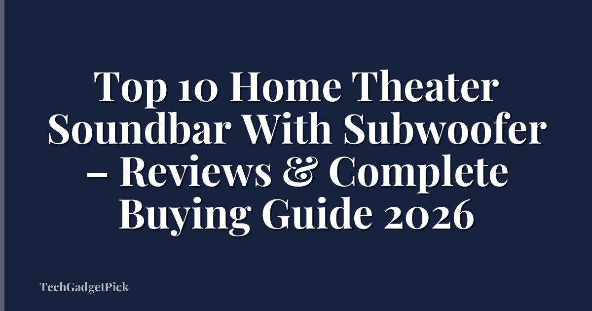 Top 10 Home Theater Soundbar With Subwoofer – Reviews & Complete Buying Guide 2026