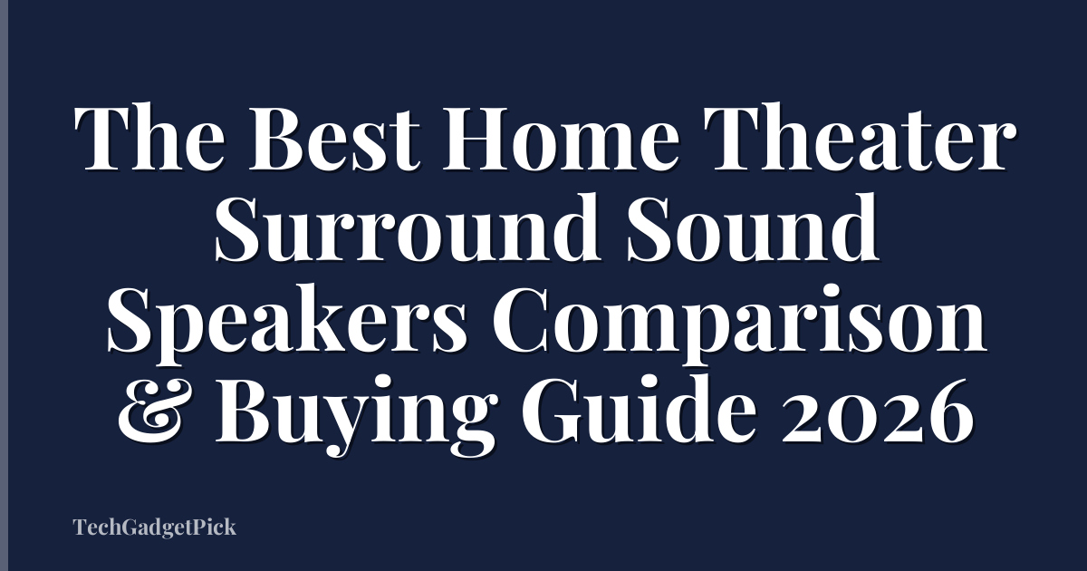 The Best Home Theater Surround Sound Speakers Comparison & Buying Guide 2026