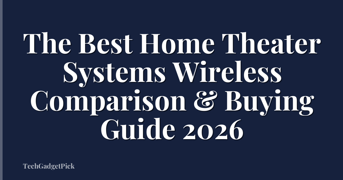 The Best Home Theater Systems Wireless Comparison & Buying Guide 2026