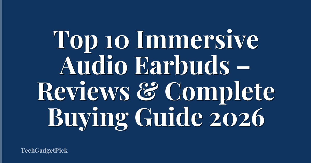 Top 10 Immersive Audio Earbuds – Reviews & Complete Buying Guide 2026