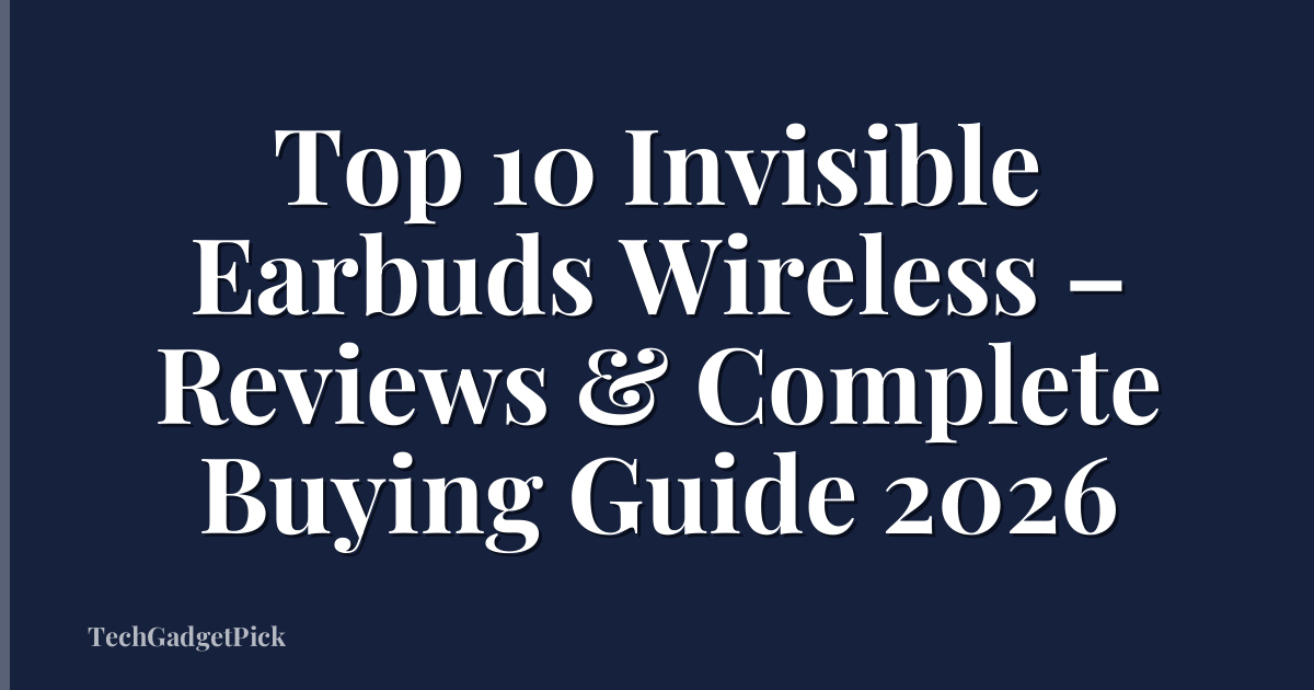 Top 10 Invisible Earbuds Wireless – Reviews & Complete Buying Guide 2026