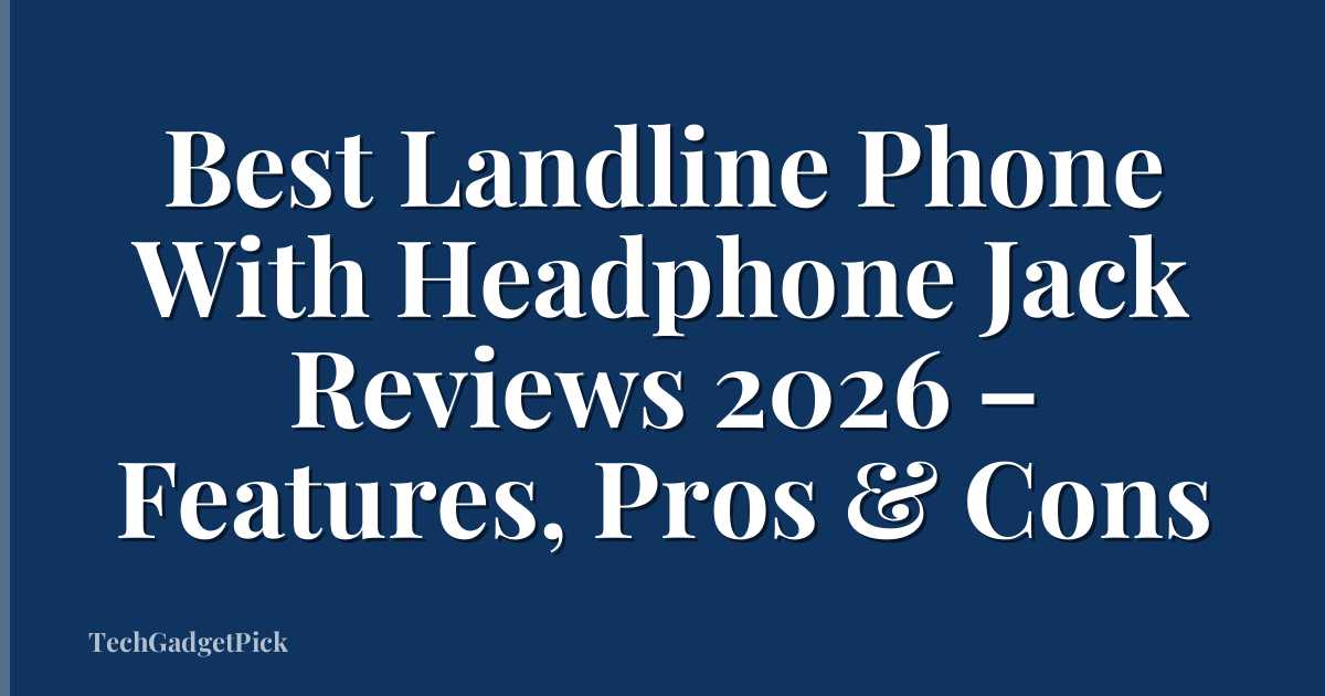 Best Landline Phone With Headphone Jack Reviews 2026 – Features, Pros & Cons