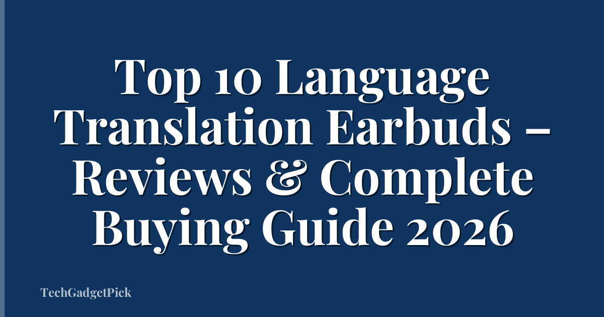 Top 10 Language Translation Earbuds – Reviews & Complete Buying Guide 2026