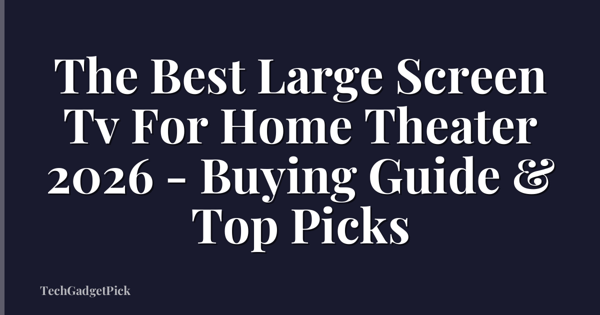 The Best Large Screen Tv For Home Theater 2026 - Buying Guide & Top Picks