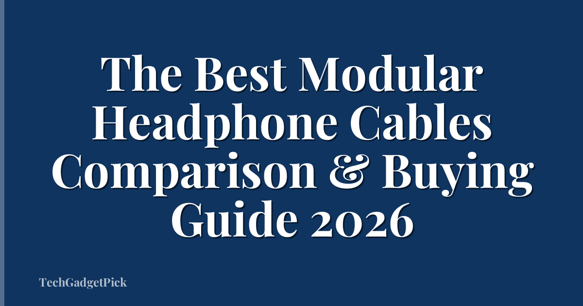 The Best Modular Headphone Cables Comparison & Buying Guide 2026