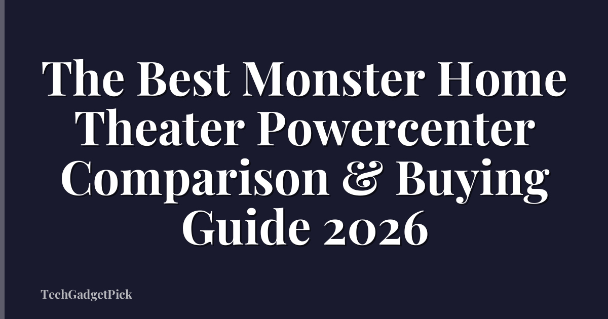 The Best Monster Home Theater Powercenter Comparison & Buying Guide 2026