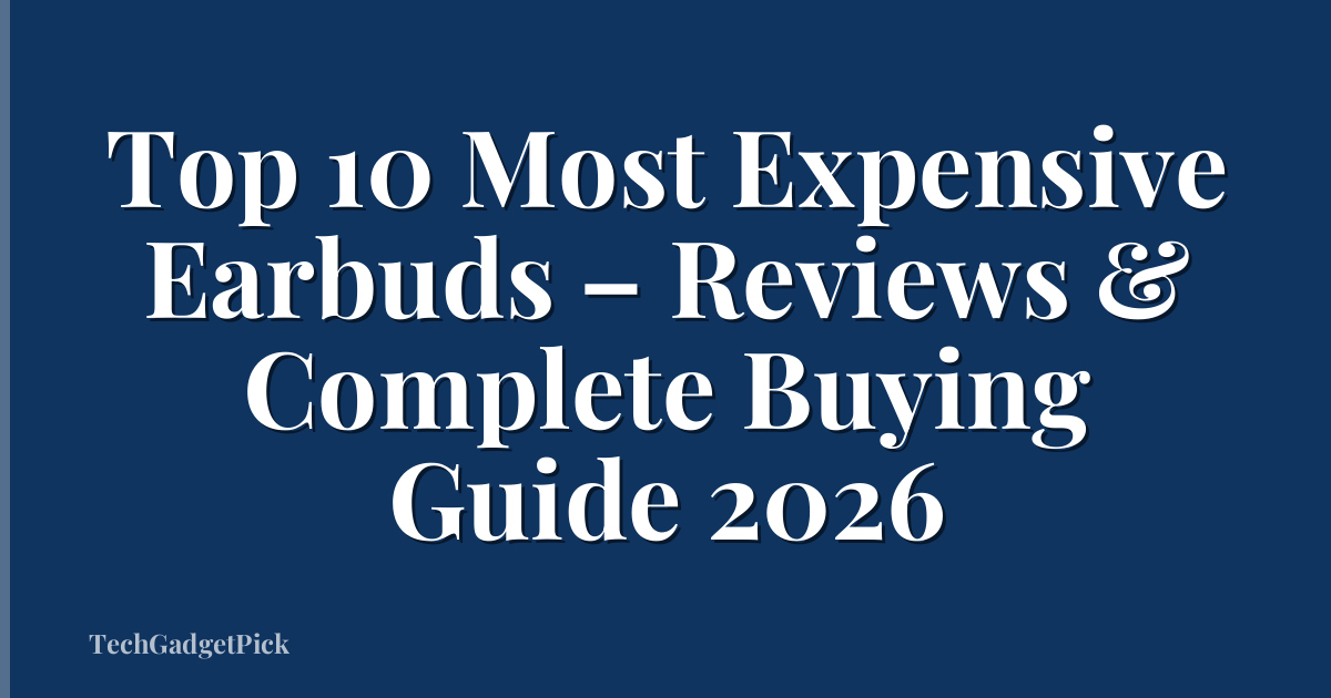 Top 10 Most Expensive Earbuds – Reviews & Complete Buying Guide 2026