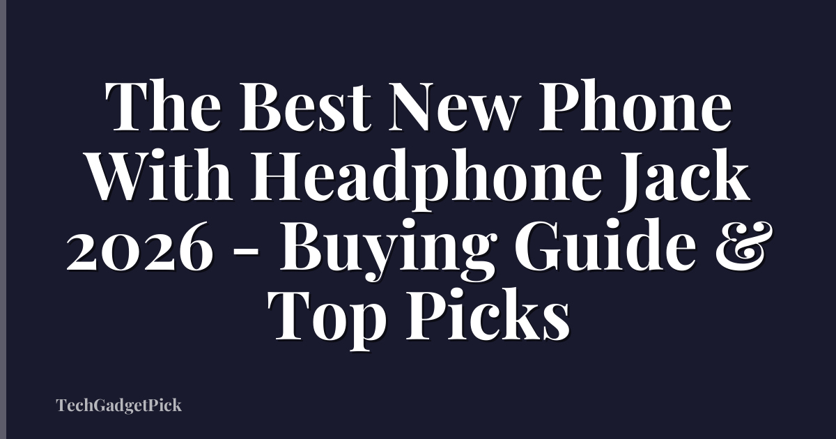 The Best New Phone With Headphone Jack 2026 - Buying Guide & Top Picks