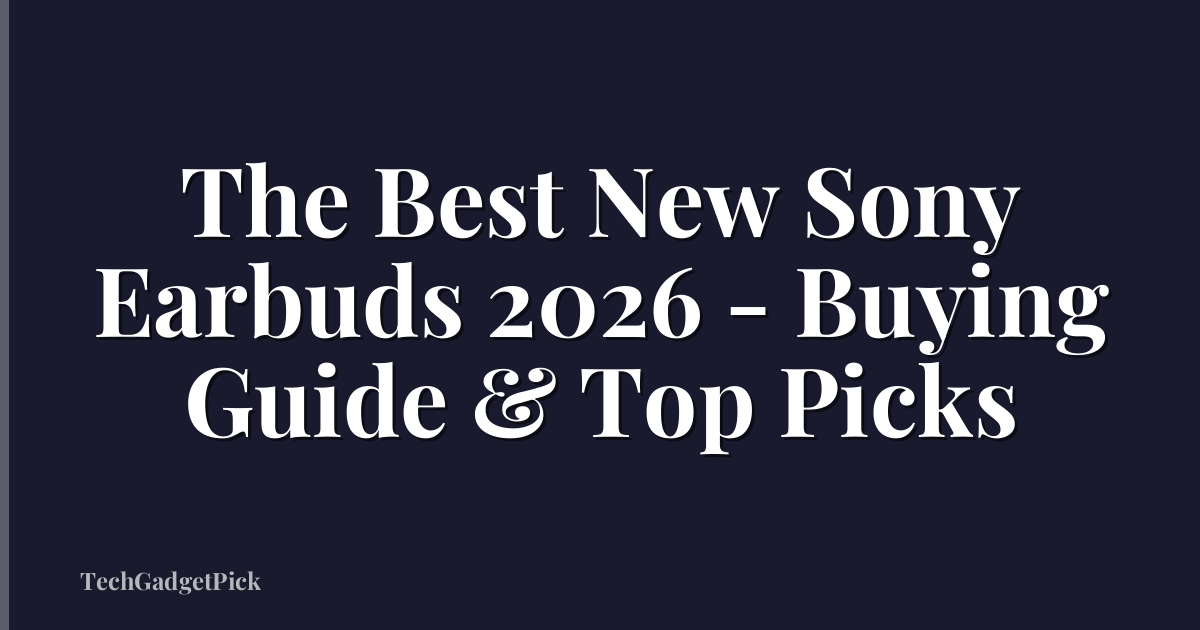 The Best New Sony Earbuds 2026 - Buying Guide & Top Picks