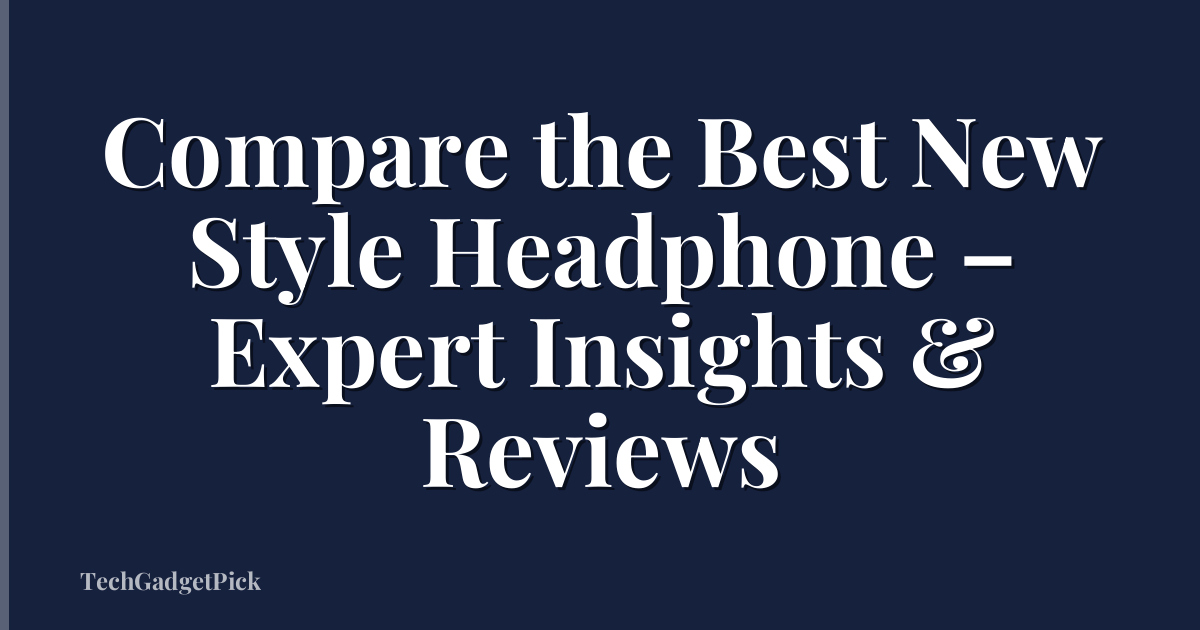 Compare the Best New Style Headphone – Expert Insights & Reviews