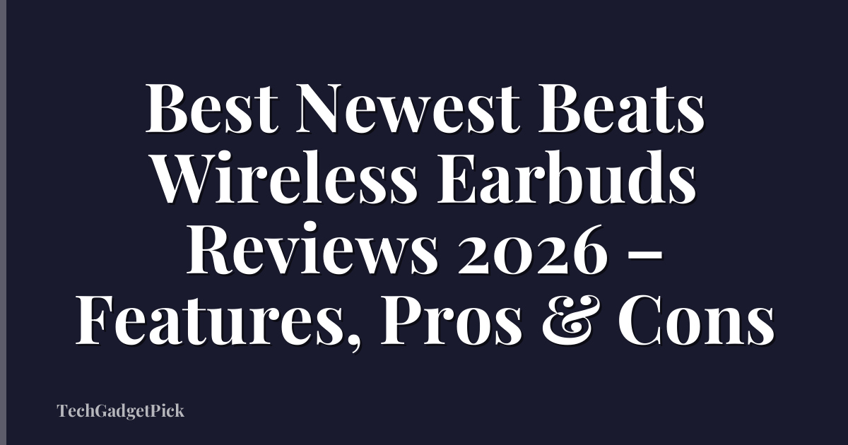 Best Newest Beats Wireless Earbuds Reviews 2026 – Features, Pros & Cons