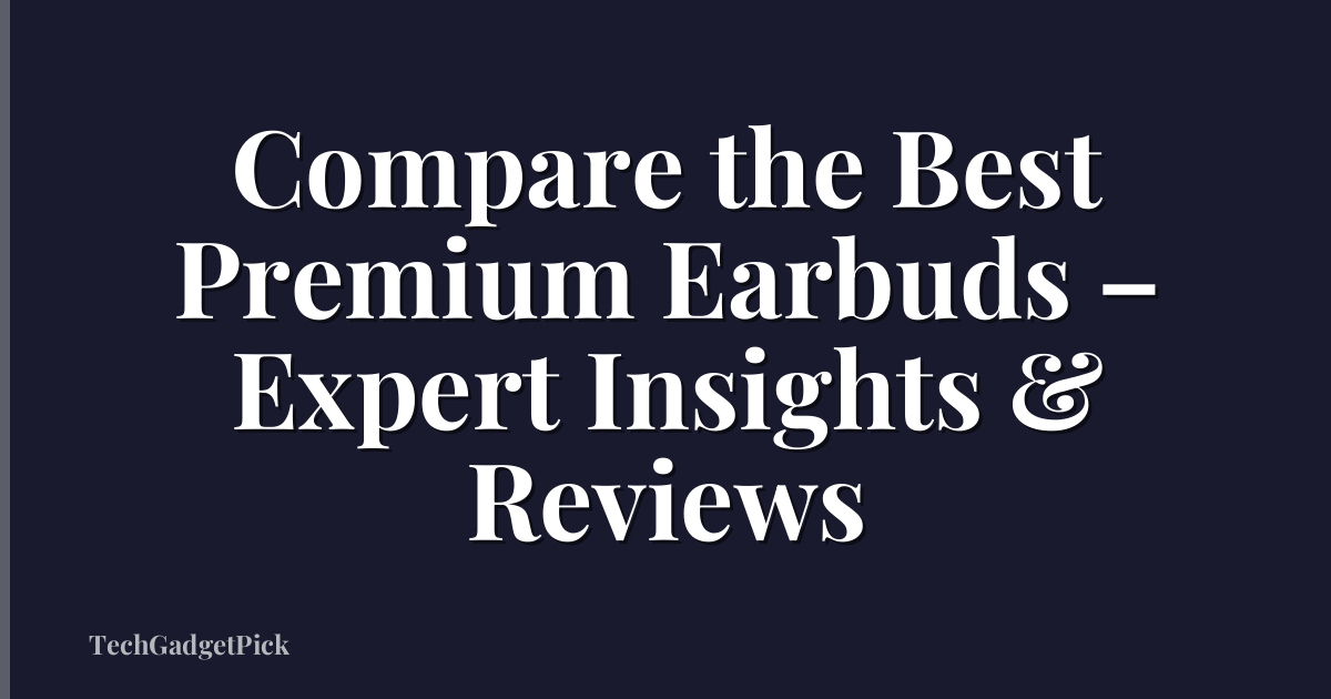 Compare the Best Premium Earbuds – Expert Insights & Reviews