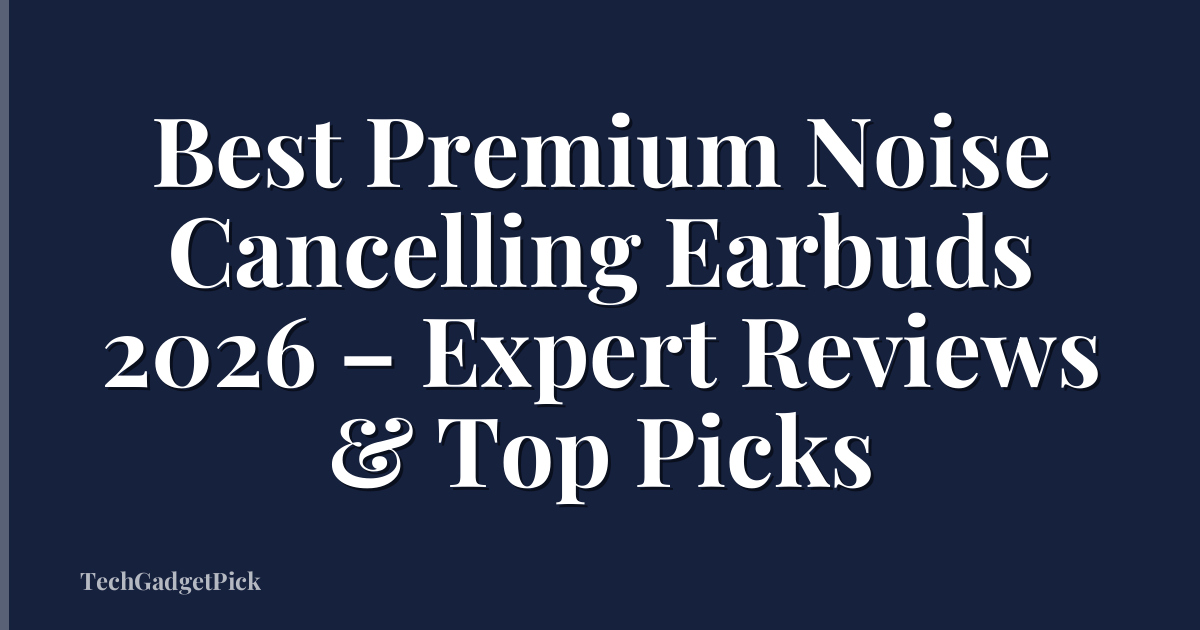 Best Premium Noise Cancelling Earbuds 2026 – Expert Reviews & Top Picks