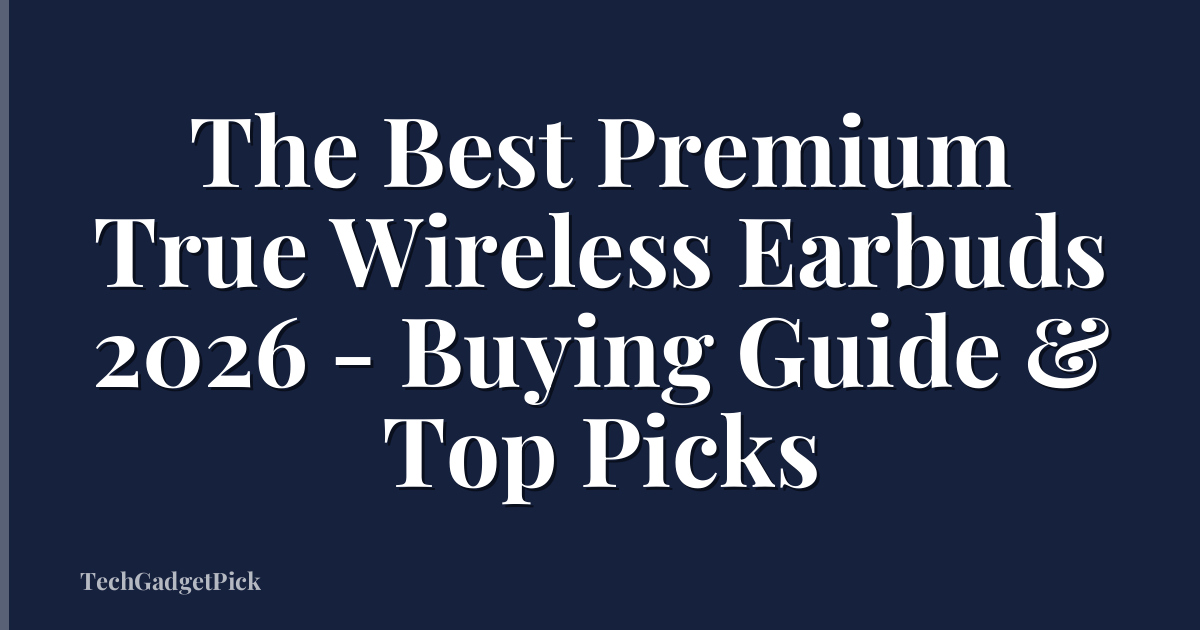 The Best Premium True Wireless Earbuds 2026 - Buying Guide & Top Picks