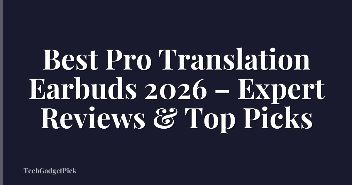 Best Pro Translation Earbuds 2026 – Expert Reviews & Top Picks