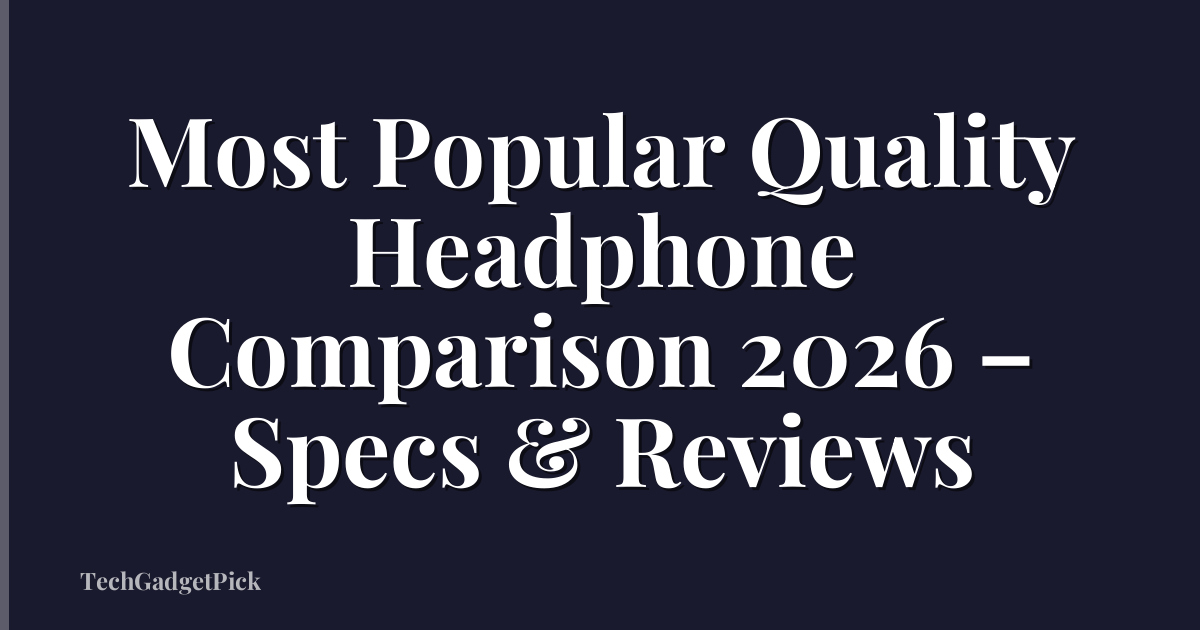 Most Popular Quality Headphone Comparison 2026 – Specs & Reviews