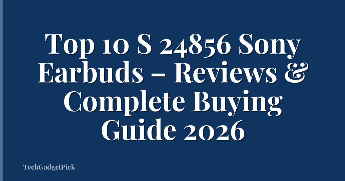 Top 10 S 24856 Sony Earbuds – Reviews & Complete Buying Guide 2026