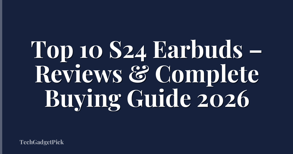 Top 10 S24 Earbuds – Reviews & Complete Buying Guide 2026