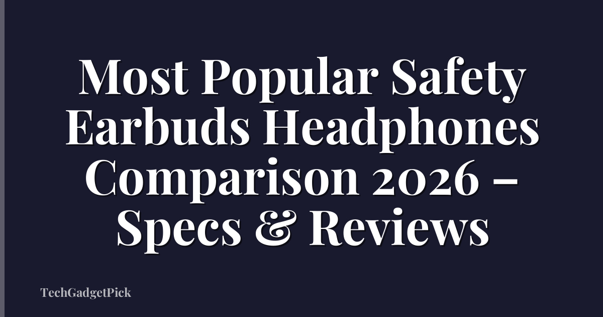 Most Popular Safety Earbuds Headphones Comparison 2026 – Specs & Reviews