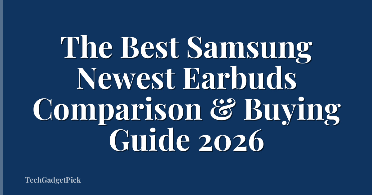 The Best Samsung Newest Earbuds Comparison & Buying Guide 2026