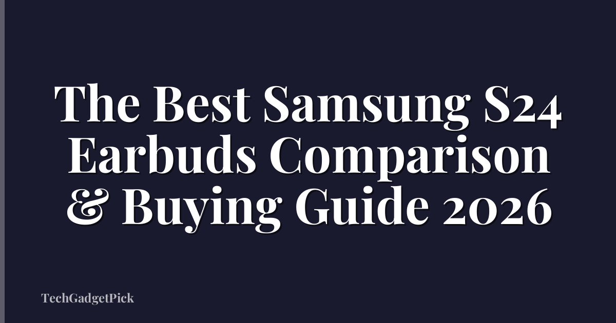 The Best Samsung S24 Earbuds Comparison & Buying Guide 2026
