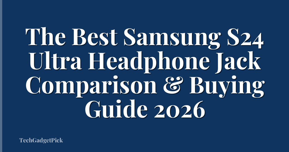 The Best Samsung S24 Ultra Headphone Jack Comparison & Buying Guide 2026