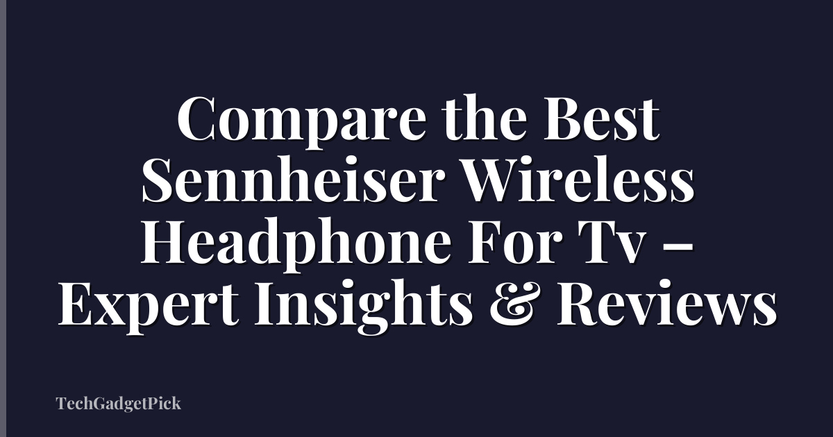 Compare the Best Sennheiser Wireless Headphone For Tv – Expert Insights & Reviews