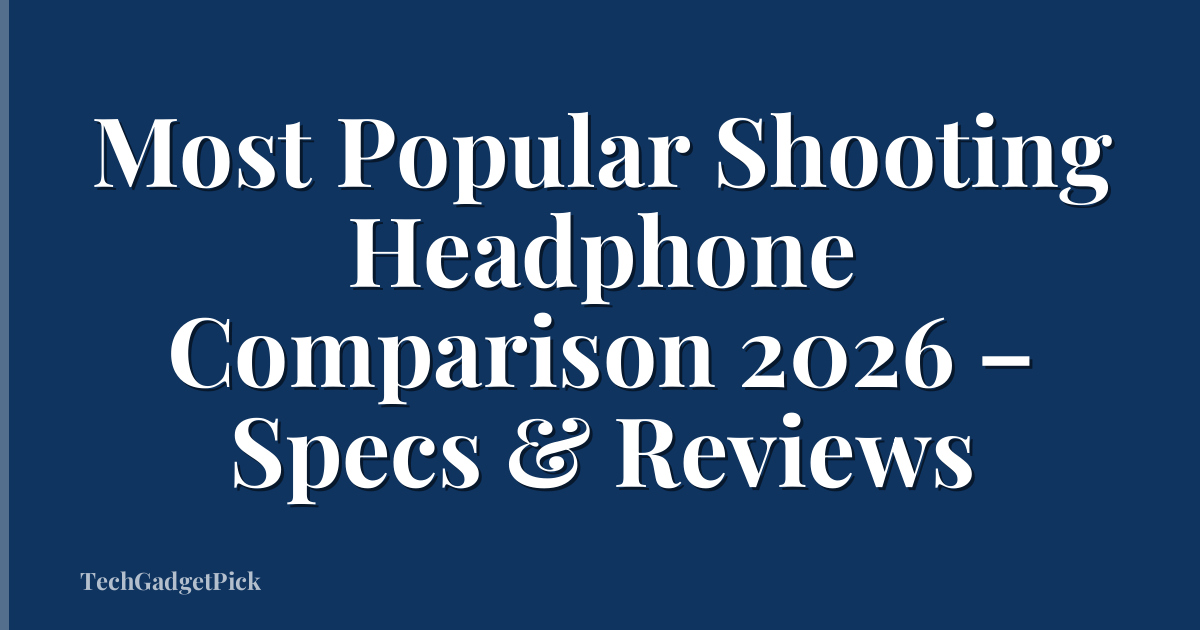 Most Popular Shooting Headphone Comparison 2026 – Specs & Reviews