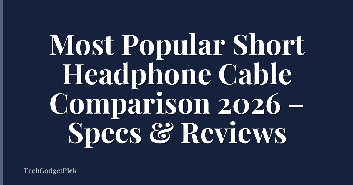 Most Popular Short Headphone Cable Comparison 2026 – Specs & Reviews