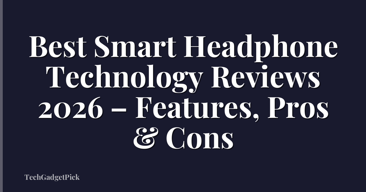 Best Smart Headphone Technology Reviews 2026 – Features, Pros & Cons