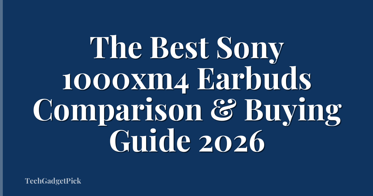 The Best Sony 1000xm4 Earbuds Comparison & Buying Guide 2026