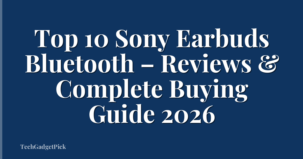 Top 10 Sony Earbuds Bluetooth – Reviews & Complete Buying Guide 2026