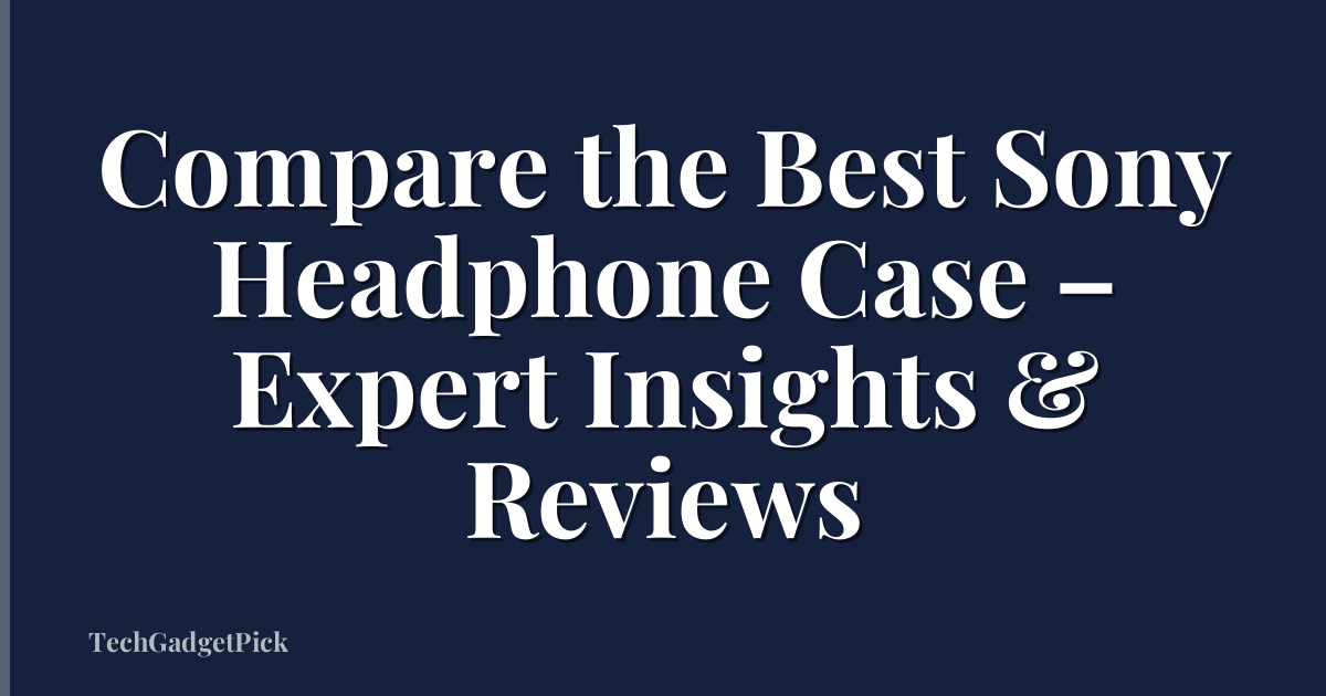 Compare the Best Sony Headphone Case – Expert Insights & Reviews