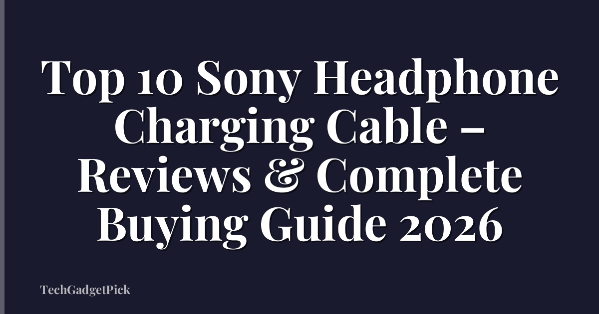Top 10 Sony Headphone Charging Cable – Reviews & Complete Buying Guide 2026