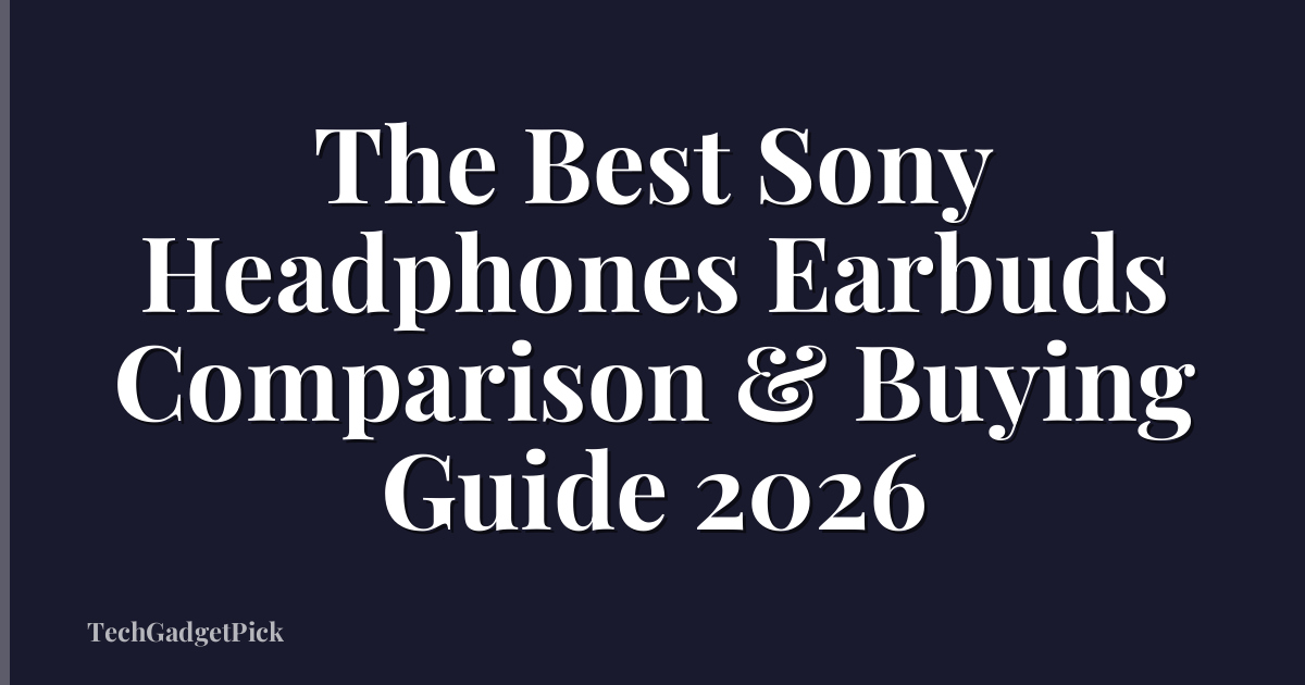 The Best Sony Headphones Earbuds Comparison & Buying Guide 2026