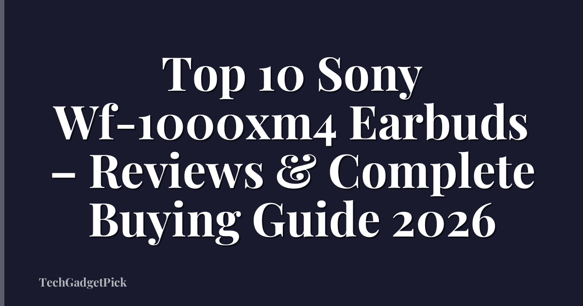 Top 10 Sony Wf-1000xm4 Earbuds – Reviews & Complete Buying Guide 2026