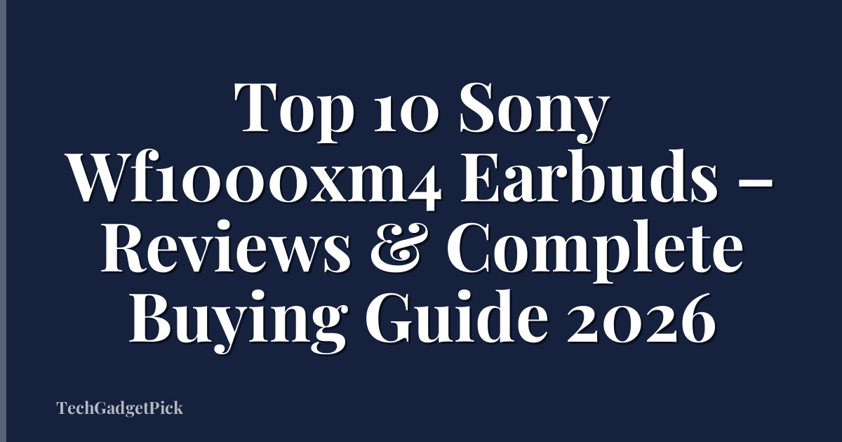 Top 10 Sony Wf1000xm4 Earbuds – Reviews & Complete Buying Guide 2026
