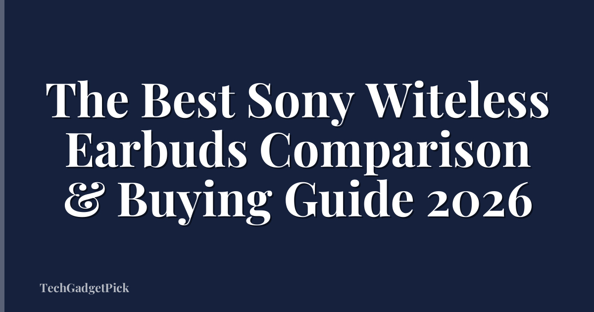 The Best Sony Witeless Earbuds Comparison & Buying Guide 2026