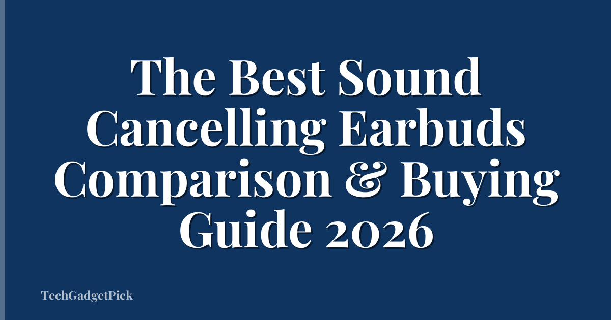 The Best Sound Cancelling Earbuds Comparison & Buying Guide 2026