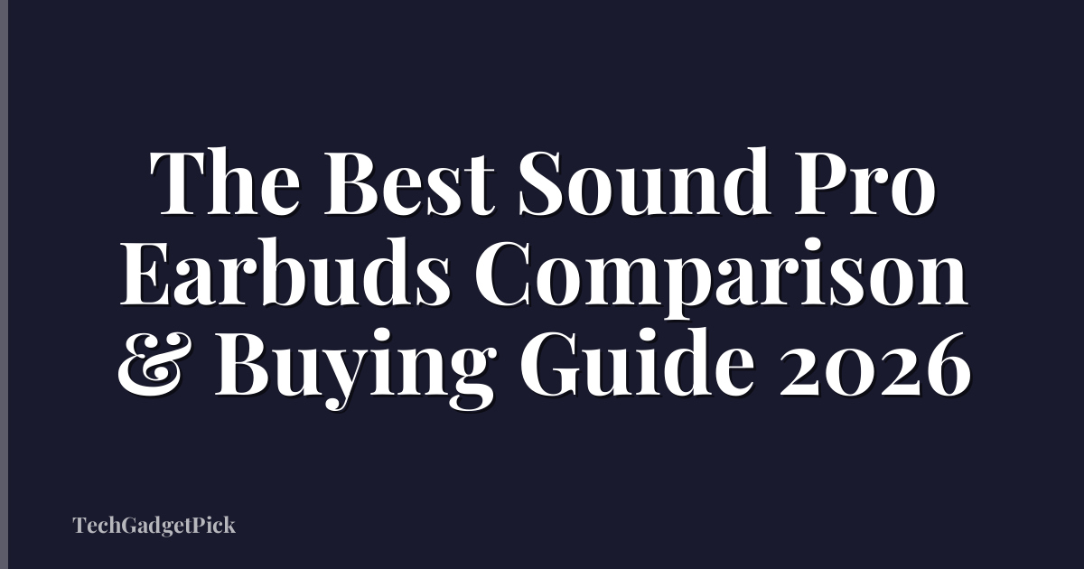 The Best Sound Pro Earbuds Comparison & Buying Guide 2026